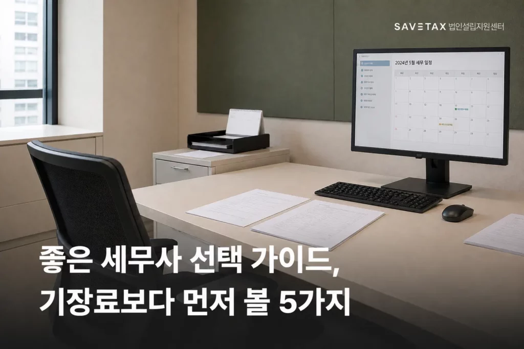 좋은 세무사 선택 시 기장료보다 먼저 확인할 5가지 기준