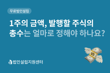 1주의 금액, 발행할 주식의 총수는 얼마로 정해야 하나요?