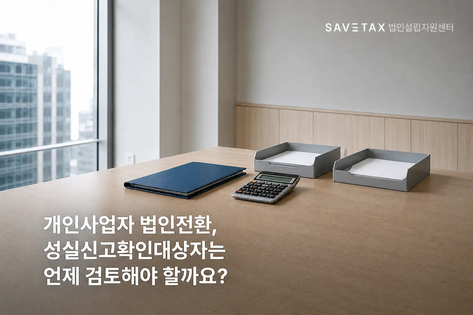 세이브택스 법인설립지원센터의 개인사업자 법인전환 및 성실신고확인대상자 검토 안내