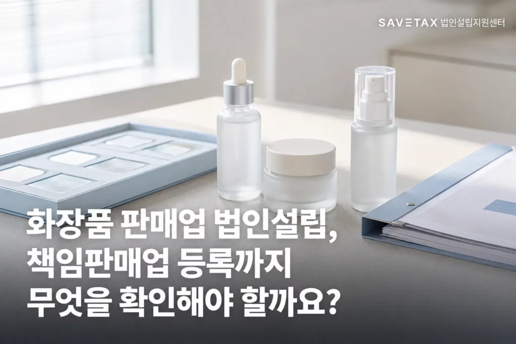화장품 판매업 법인설립과 화장품책임판매업 등록 준비사항 안내