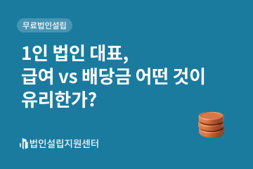 1인 법인 대표, 급여 vs 배당금 어떤 것이 유리한가?