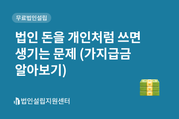 법인 돈을 개인처럼 쓰면 생기는 문제(가지급금 알아보기)