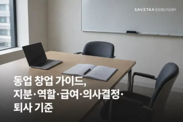 동업 창업 가이드, 지분·역할·급여·의사결정·퇴사 기준